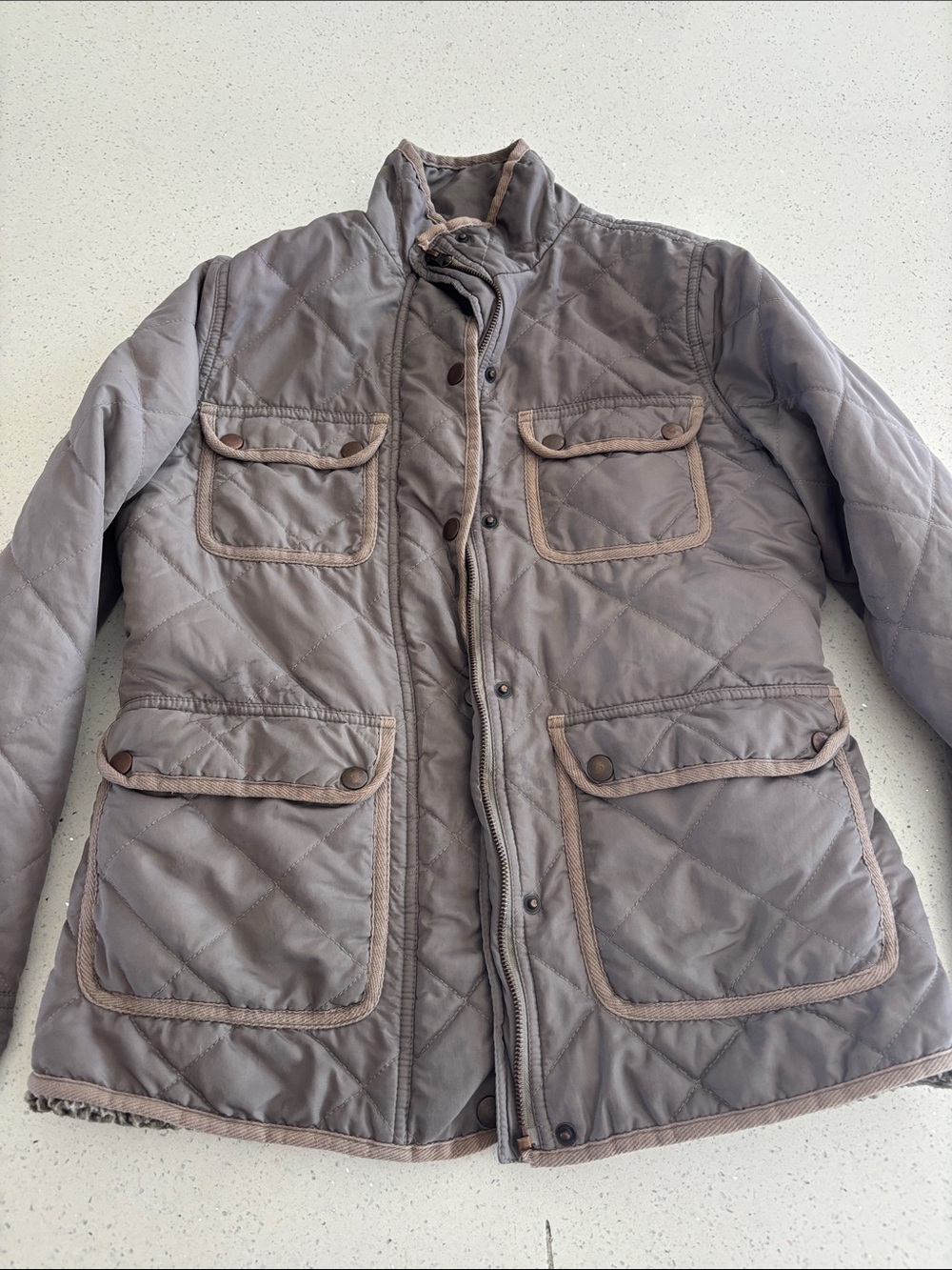 Thread & Supply Quilted Taupe Women's Puffer Jacket